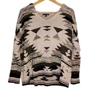 American Eagle Sweater Womens Medium Pullover Southwest‎ Aztec Geometric Hooded